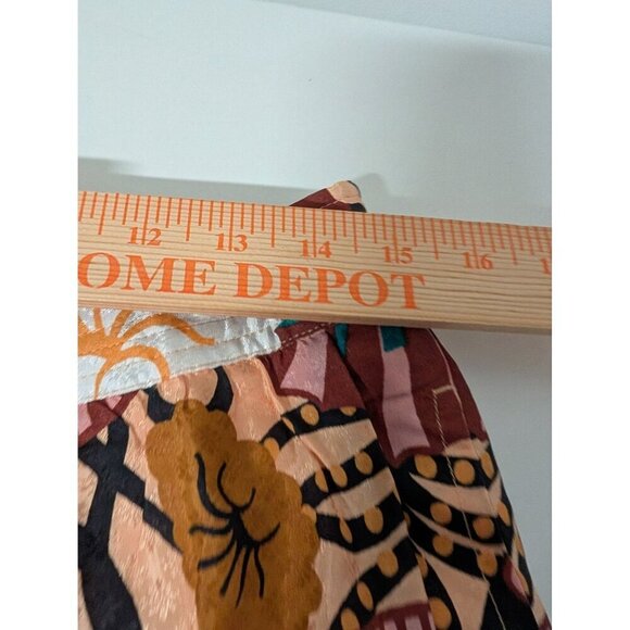 Scotch & Soda Sun Ray Asymmetrical Skirt Womens Size Medium Tan Floral Short - Picture 12 of 13